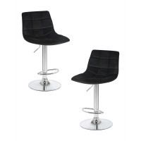 Набор 2 шт Стул барный DOBRIN TAILOR (черный велюр (MJ9-101))