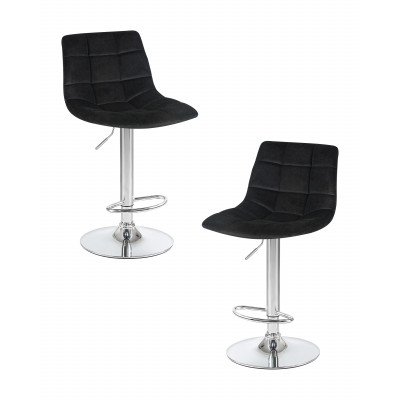 Набор 2 шт Стул барный DOBRIN TAILOR (черный велюр (MJ9-101))
