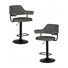 Набор 2 шт Стул барный DOBRIN CHARLY BLACK (серый твид (LEO11))