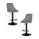 Набор 2 шт Стул барный DOBRIN JOSEPH BLACK (серый велюр (MJ9-75))