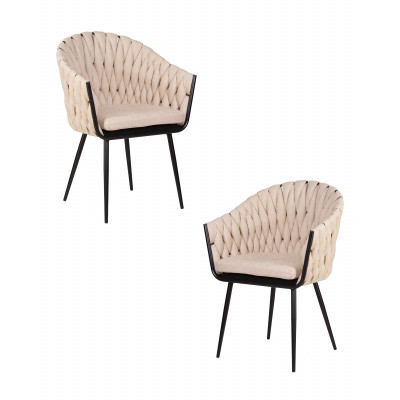 Набор 2 шт Стул обеденный DOBRIN MATILDA (бежевая ткань (LAR 275-1)) - купить в Екатеринбурге, в наличии