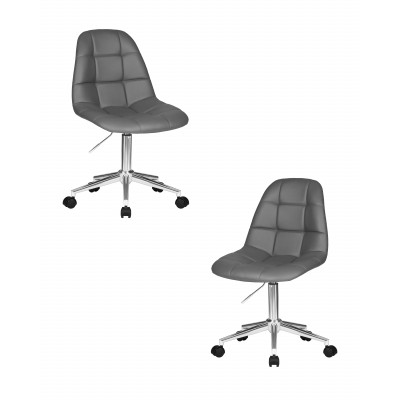 Набор 2 шт Офисное кресло для персонала DOBRIN MONTY (серый) - купить в Екатеринбурге, в наличии