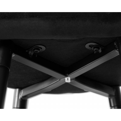 Стул полубарный DOBRIN OLIVIA (черные матовые ножки, черный велюр (108-77))