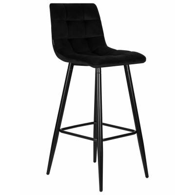 Стул барный DOBRIN NICOLE (черные матовые ножки, черный велюр (108-77)) - купить в Екатеринбурге, в наличии