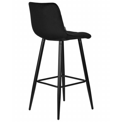 Стул барный DOBRIN NICOLE (черные матовые ножки, черный велюр (108-77)) - купить в Екатеринбурге, в наличии