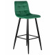 Набор 2 шт Стул барный DOBRIN NICOLE (черные матовые ножки, зелёный велюр (108-64))