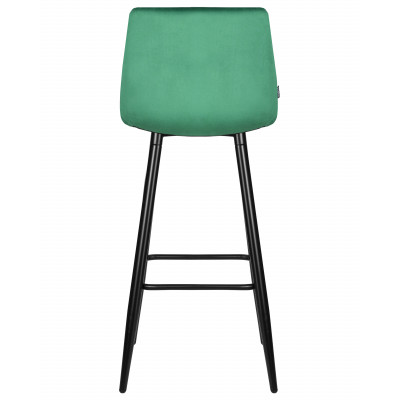 Набор 2 шт Стул барный DOBRIN NICOLE (черные матовые ножки, зелёный велюр (108-64))