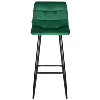 Набор 2 шт Стул барный DOBRIN NICOLE (черные матовые ножки, зелёный велюр (108-64))