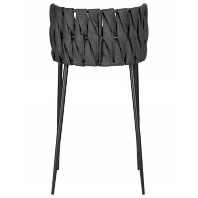 Набор 4 шт Стул барный DOBRIN AMELIA (серая ткань (F-48), темно-серый винтажный PU (MF-12))