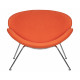 Набор 2 шт Кресло дизайнерское DOBRIN EMILY (оранжевая ткань AF, хромированная сталь) - купить в Екатеринбурге, в наличии