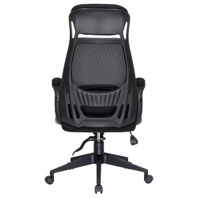 Офисное кресло для руководителей DOBRIN STEVEN BLACK (чёрный пластик, чёрная ткань) - купить в Екатеринбурге, в наличии