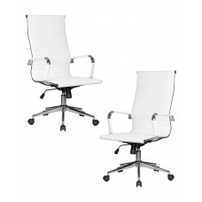 Набор 2 шт Офисное кресло для руководителей DOBRIN CLARK SIMPLE (белый)