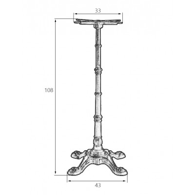 Подстолье барное DOBRIN LEONE HIGH - купить в Екатеринбурге, в наличии