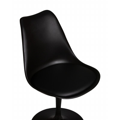 Стул обеденный DOBRIN TULIP (черное основание, цвет черный (B-03)) - купить в Екатеринбурге, в наличии