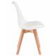 Стул обеденный DOBRIN JERRY SOFT (ножки светлый бук, цвет сиденья белый (W-02))