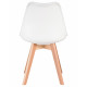 Стул обеденный DOBRIN JERRY SOFT (ножки светлый бук, цвет сиденья белый (W-02))