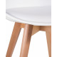 Стул обеденный DOBRIN JERRY SOFT (ножки светлый бук, цвет сиденья белый (W-02))