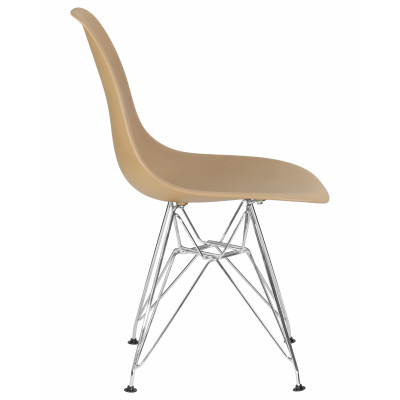 Стул обеденный DOBRIN DSR (ножки хром, цвет бежевый (GR-03))