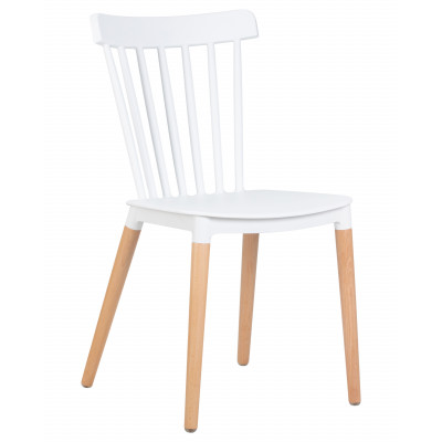 Набор 4 шт Стул обеденный DOBRIN THEO (ножки светлый бук, цвет белый (W-02))