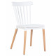 Набор 4 шт Стул обеденный DOBRIN THEO (ножки светлый бук, цвет белый (W-02))