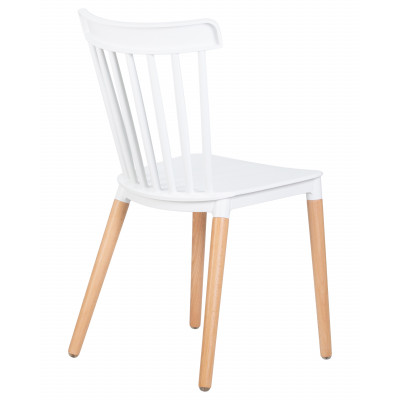 Набор 4 шт Стул обеденный DOBRIN THEO (ножки светлый бук, цвет белый (W-02))