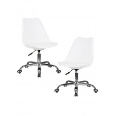 Набор 2 шт Офисное кресло для персонала DOBRIN MICKEY (белый)