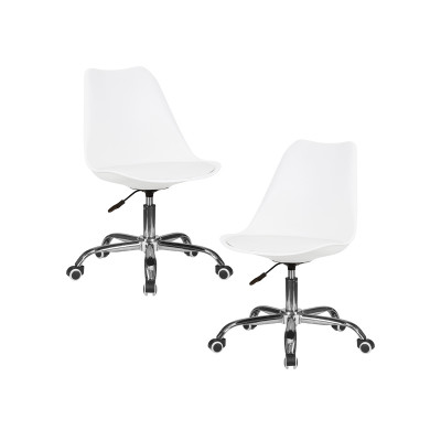 Набор 2 шт Офисное кресло для персонала DOBRIN MICKEY (белый) - купить в Екатеринбурге, в наличии