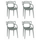 Набор 4 шт Стул обеденный DOBRIN MASTERS (тёмно-серый (GR-04)) - купить в Екатеринбурге, в наличии