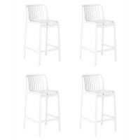Набор 4 шт Стул полубарный DOBRIN CHLOE (белый)