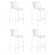 Набор 4 шт Стул полубарный DOBRIN CHLOE (белый)