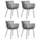 Набор 4 шт Стул обеденный DOBRIN ROSS (темно-серый (GR-04) без подушки) - купить в Екатеринбурге, в наличии