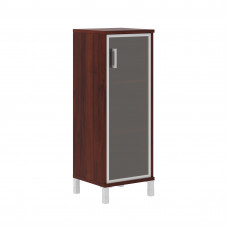 Шкаф-колонка средняя со стеклянной дверью в AL-рамке B 421.7(R) Бургунди 475х450х1286 BORN