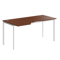 Стол эргономичный СА-1S(L) ОрехФранцузский/Белый 1600х900х755. IMAGO-S