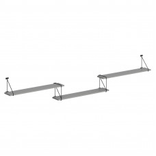 Полка с полкодержателями SH3-ROD/BAR Серый 2380х166х392 COFFEE