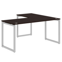 Стол угловой XQCT 1615 Легно темный/Алюминий 1600х1500х750
