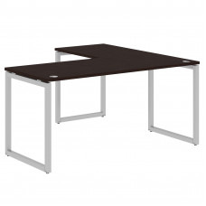 Стол угловой XQCT 1615 Легно темный/Алюминий 1600х1500х750