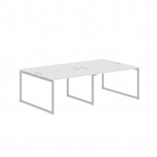 Стол 4-х местный XQWST 2414 Белый/Алюминий 2406х1406х750