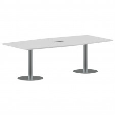 Конференц стол ПРГ-4 Белый/Алюминий 2400х1200х750 IMAGO