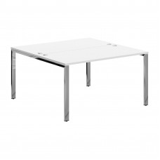 Стол 2-х местный XGWST 1414.1 Белый/Нержавеющая сталь 1400х1406х750 XTEN GLOSS