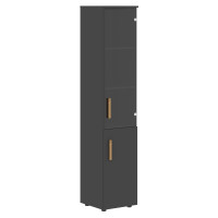 Шкаф колонка комбинированая (R) с топом FHC 40.2(R) Черный графит/Черный графит 404х429х1983 FORTA