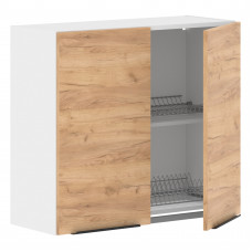Шкаф с посудосушителем MHSU 8072.1 Дуб Бофорд/Белый 800х320х720 CORSICA
