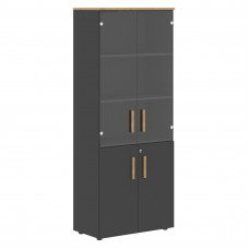 Шкаф комбинированный FHC 80.2(Z) Черный графит/Дуб Гамильтон 802х429х1983 FORTA