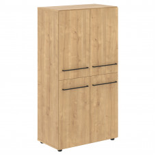 Шкаф с 2-мя комплектами глухих малых дверей LMC 80.4 Дуб Бофорд 800х430х1517 LOFTIS