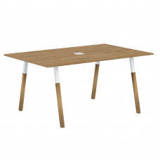 Стол переговорный прямоугольный FSCT 1510 Дуб Гамильтон/Белый-Бук 1580х1020х733 FORTA
