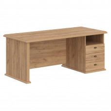 Стол руководителя однотумбовый RDT 188.A(R) Дуб Бофорд 1800х800х750 RAUT