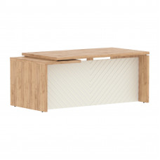 Стол руководителя TLCT 189(R) Дуб Бофорд Z/Латте 1800х900х750 TORR LUX