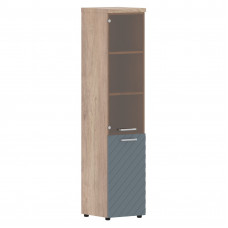 Шкаф колонка комбинированая с топом TLHC 42.2(L) Серо-голубой/Дуб Каньон Z 432х450х1968 TORR LUX