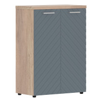 Шкаф с глухими средними дверьми и топом TLMC 85.1 Серо-голубой/Дуб Каньон Z 856х450х1203 TORR LUX