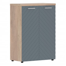 Шкаф с глухими средними дверьми и топом TLMC 85.1 Серо-голубой/Дуб Каньон Z 856х450х1203 TORR LUX