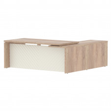 Стол руководителя TLCT 2020(L) Дуб Каньон Z/Латте 2000х2000х750 TORR LUX